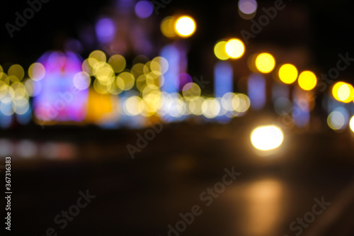 blurred of colorful bokeh light background © jirateep