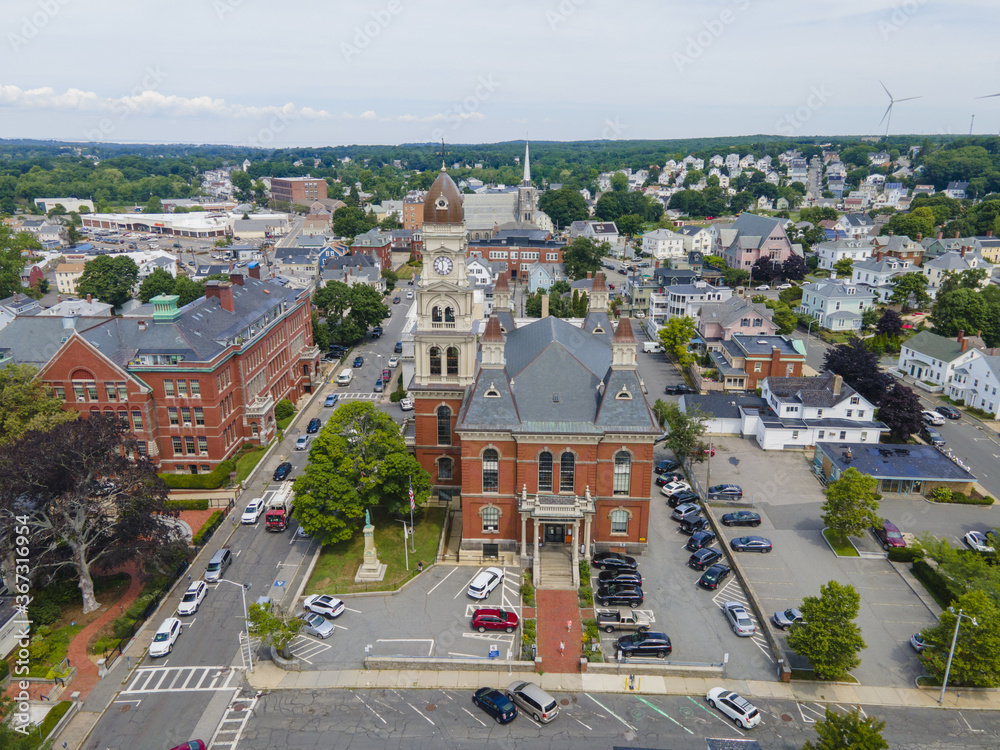 Gloucester City Hall was built in 1870 with Victorian and Second Empire ...