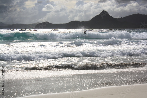Photography beach of bali surfing