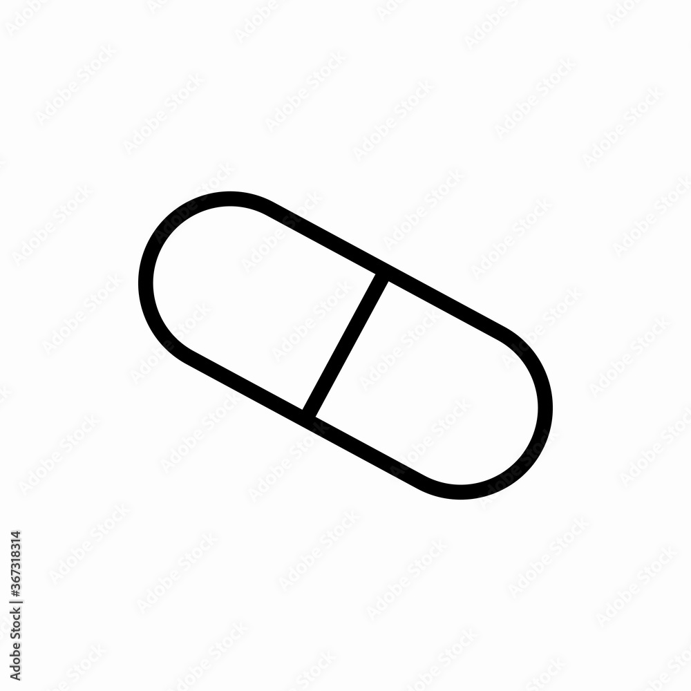 Outline pill icon.Pill vector illustration. Symbol for web and mobile Outline pill icon.Pill vector illustration. Symbol for web and mobile