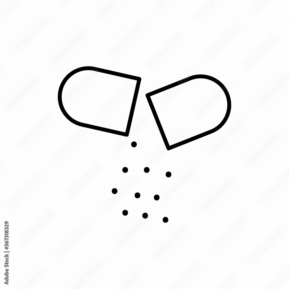 Outline pill icon.Pill vector illustration. Symbol for web and mobile Outline pill icon.Pill vector illustration. Symbol for web and mobile