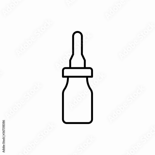Outline pipette bottle icon.Pipette bottle vector illustration. Symbol for web and mobile