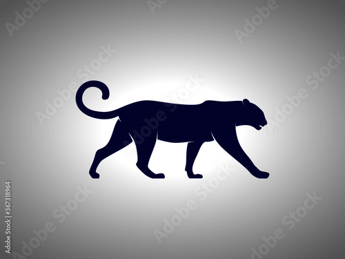 Cheetah Silhouette on White Background. Isolated Vector Animal Template for Logo, Icon, Symbol etc.