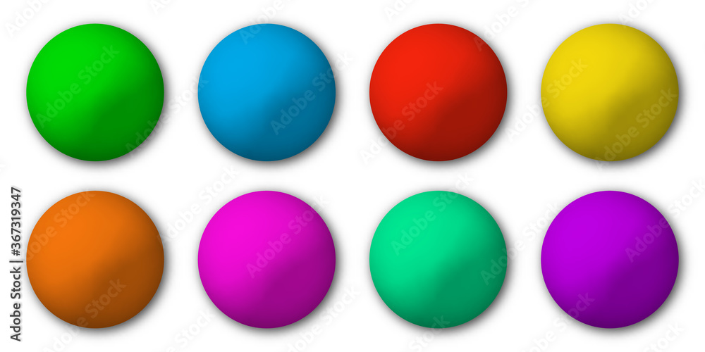 Round stickers or buttons. Abstract paper banners Round stickers or buttons. Abstract paper banners