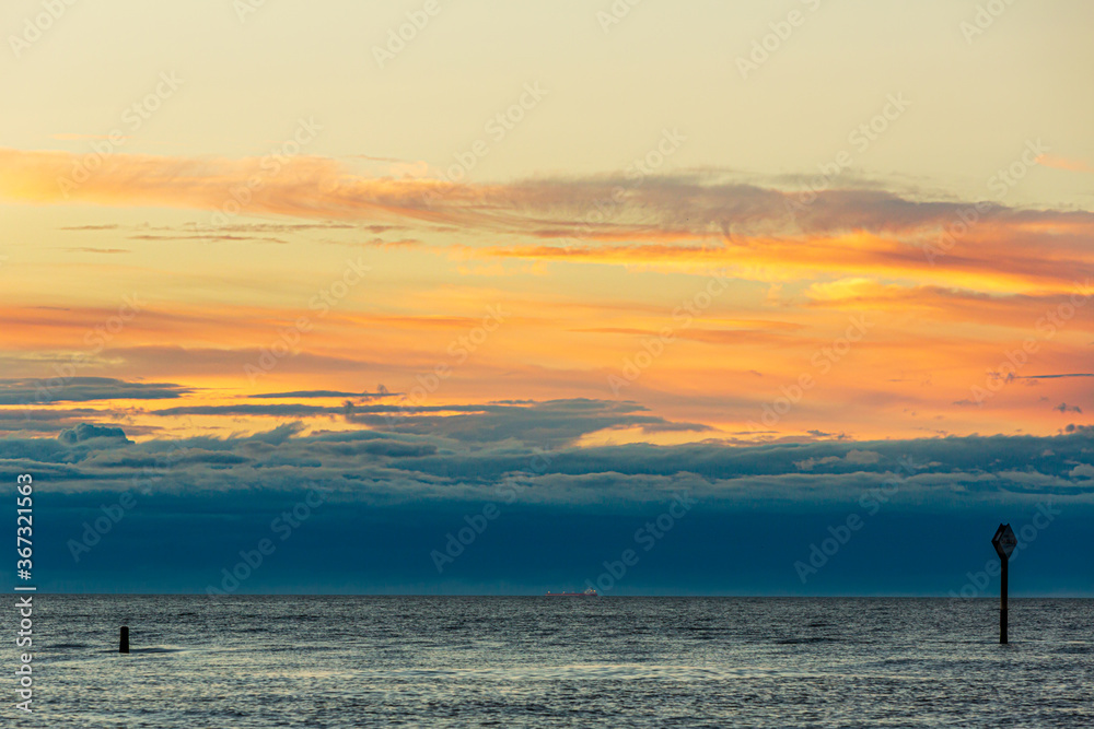 east coast bay sunset sky