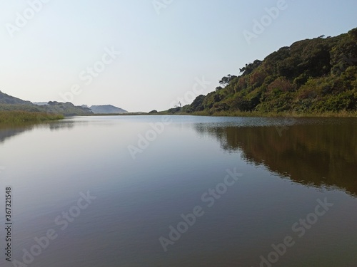 lake and mountains