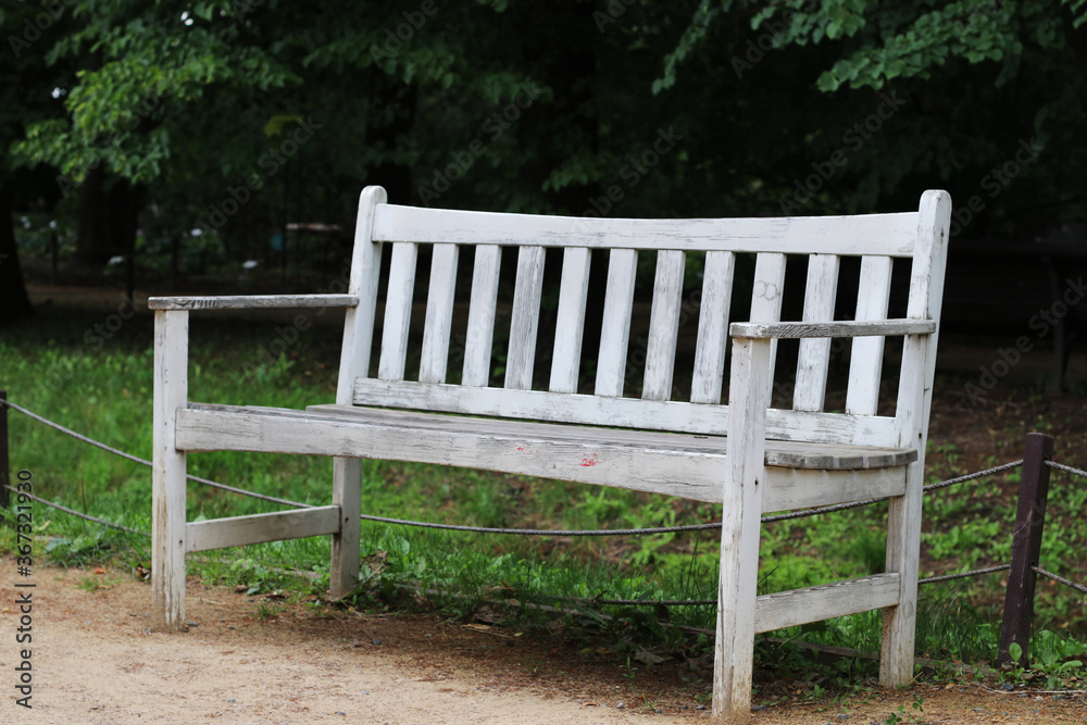 The Empty Old Bench in the Park The Empty Old Bench in the Park