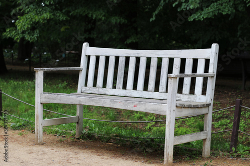 The Empty Old Bench in the Park