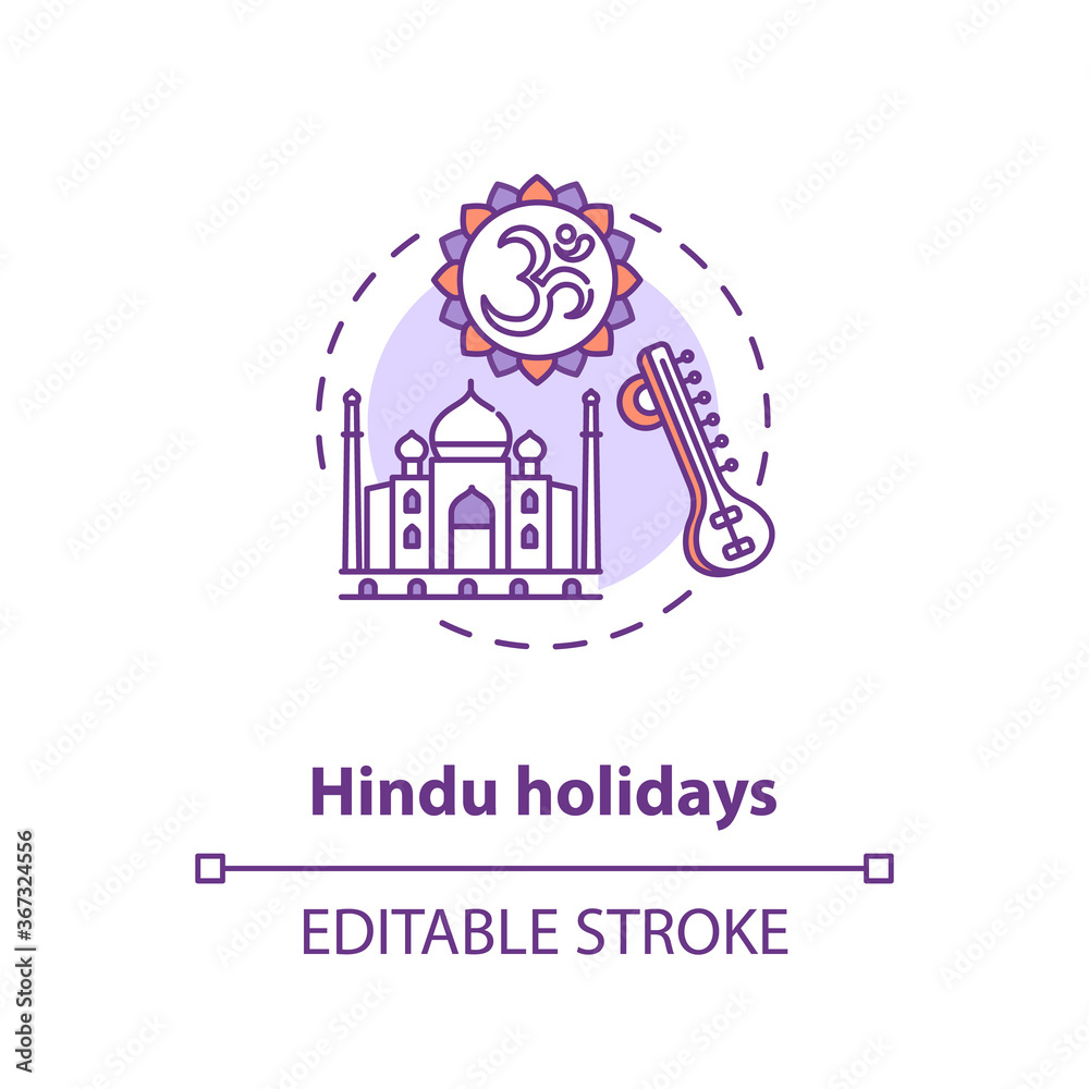 hindu-holidays-concept-icon-indian-religion-hinduism-idea-thin-line