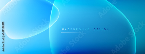 Vector abstract background - liquid bubble shapes on fluid gradient with shadows and light effects. Shiny design template for text