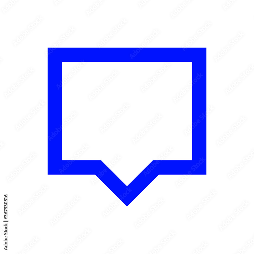 blue speech bubble sign isolated on white, bubble speak icon trendy flat design, simple square dialog message for icon, speech bubble square blue for button, text box for comment symbol blue speech bubble sign isolated on white, bubble speak icon trendy flat design, simple square dialog message for icon, speech bubble square blue for button, text box for comment symbol