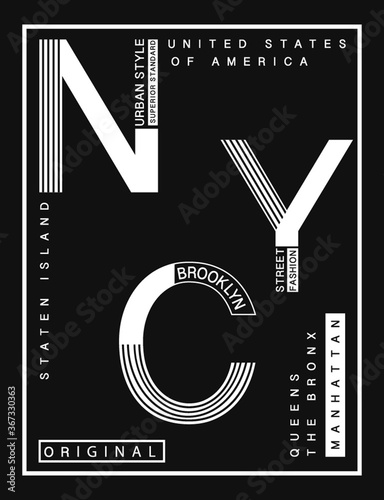 New York Brooklyn sport wear typography, for t-shirt and other uses. athletic apparel design. vector graphics.
