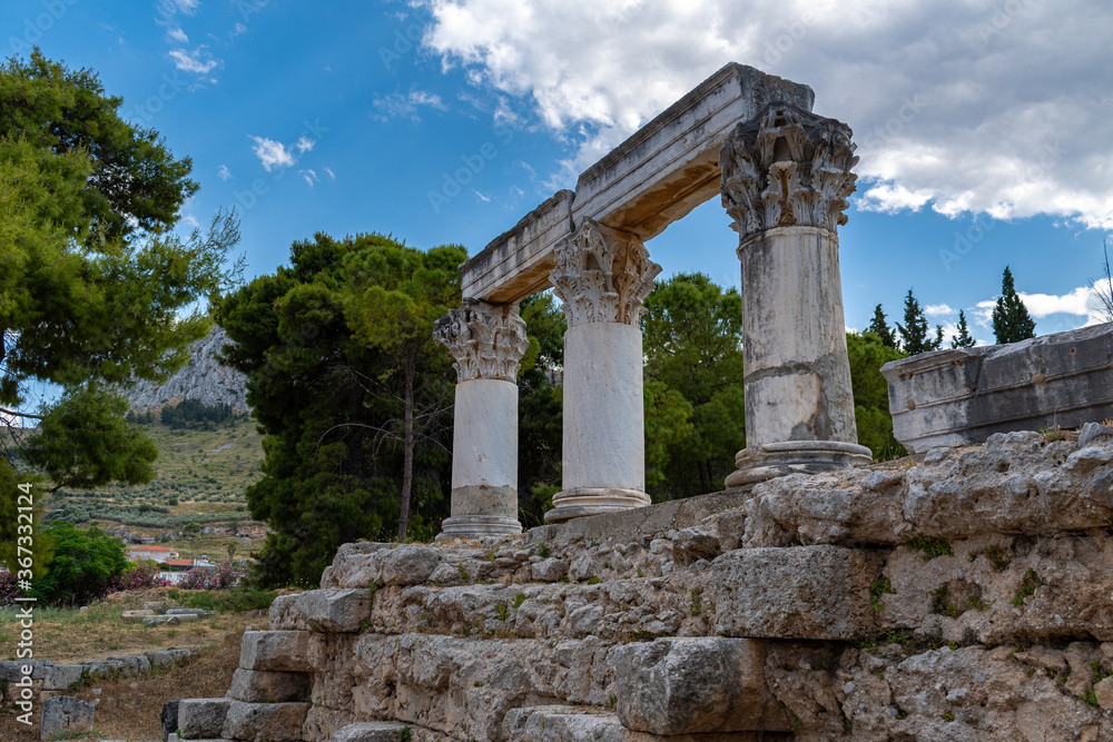 Ancient Corinth ruins, Peloponnese, Greece