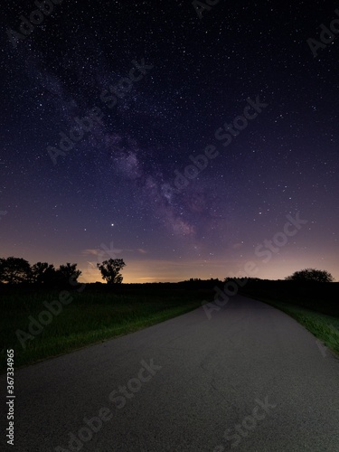 A Road and Stars Springvale, WI, USA