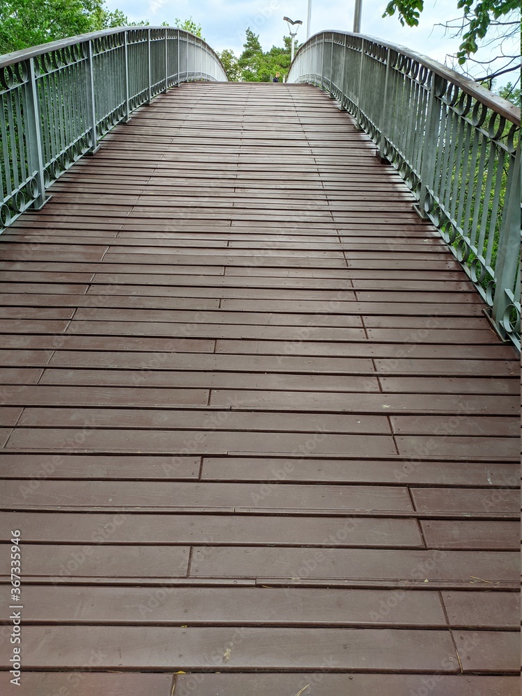wooden bridge in the park wooden bridge in the park