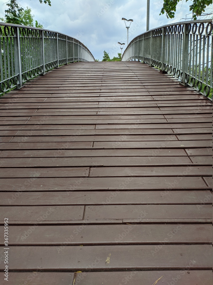 wooden bridge over the river wooden bridge over the river