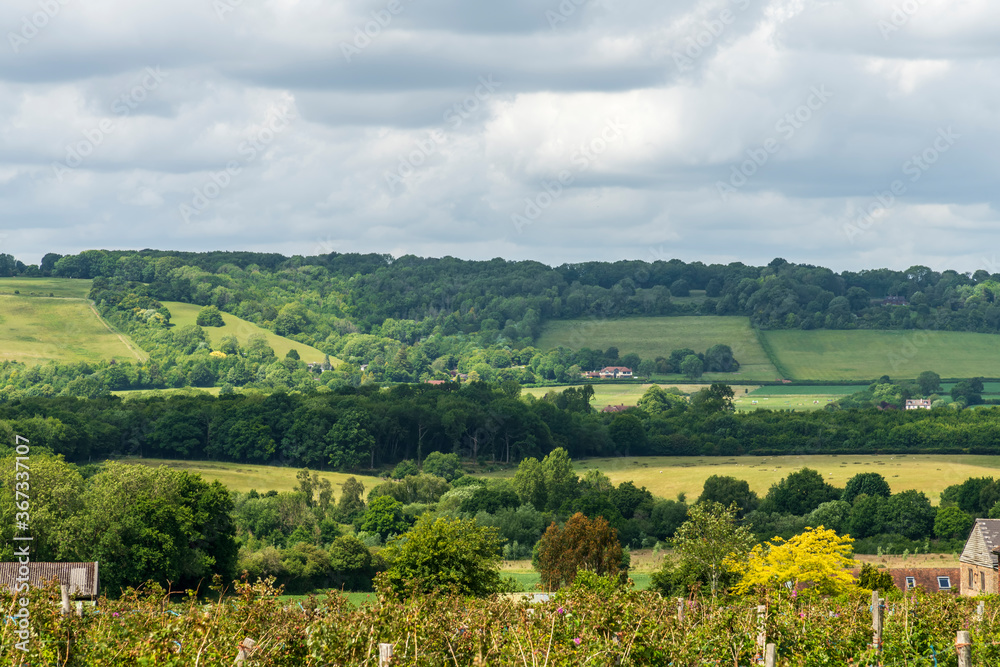 Fototapeta premium English countryside view of Sevenoaks, Kent, UK