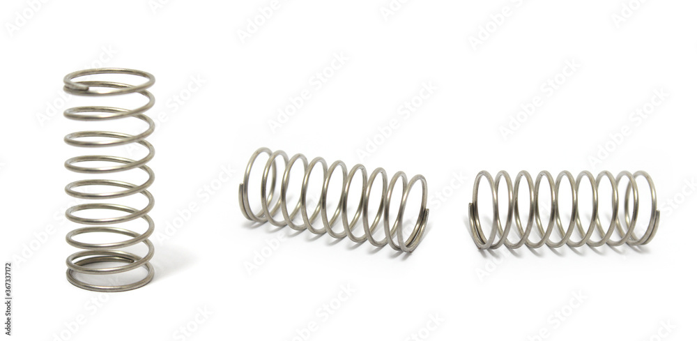 Isolated spring steel on white background. Isolated spring steel on white background.
