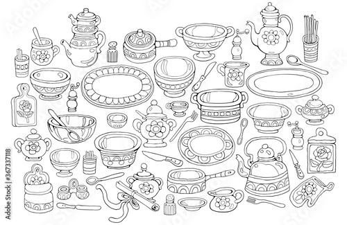 Home Cooking vector illustration