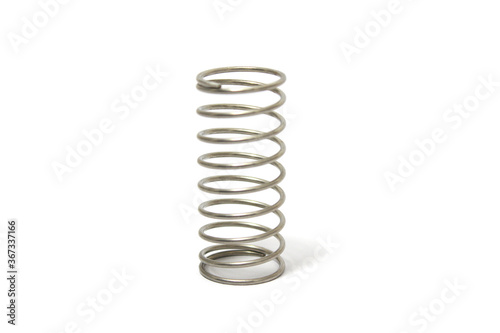 Isolated spring steel on white background.