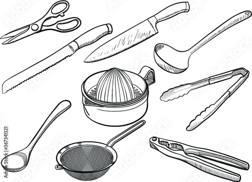 Kitchen utensil sketches