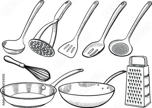 Kitchen utensil sketches