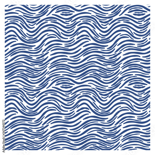 Seamless pattern with waves. Design for backdrops with sea, rivers or water texture. Repeating texture. Print for the cover of the book, postcards, t-shirts.