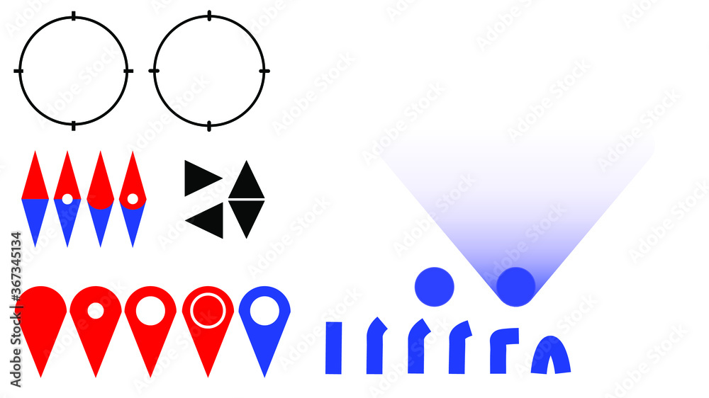 tools for map and navigation . Vector illustration tools for map and navigation . Vector illustration