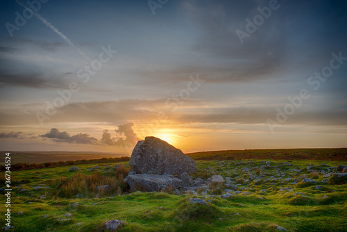 Arthur's Stone ( Maen Ceti), Gower, Wales, UK at sunrise.