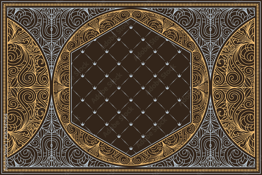 Obraz premium Decorative ornate retro design card