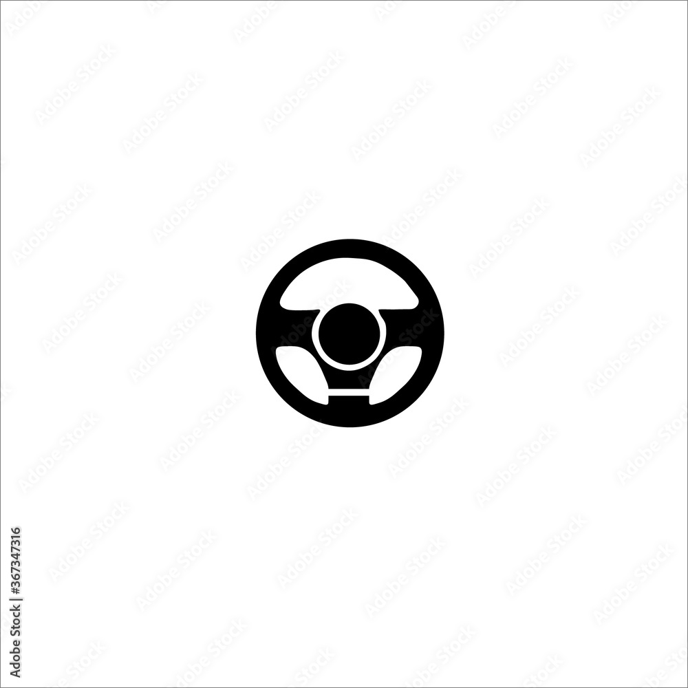 car steering isolated icon on white background, auto service car steering isolated icon on white background, auto service