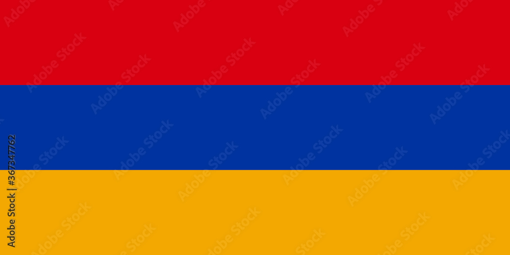 Fototapeta premium flag Armenia. Vector illustration