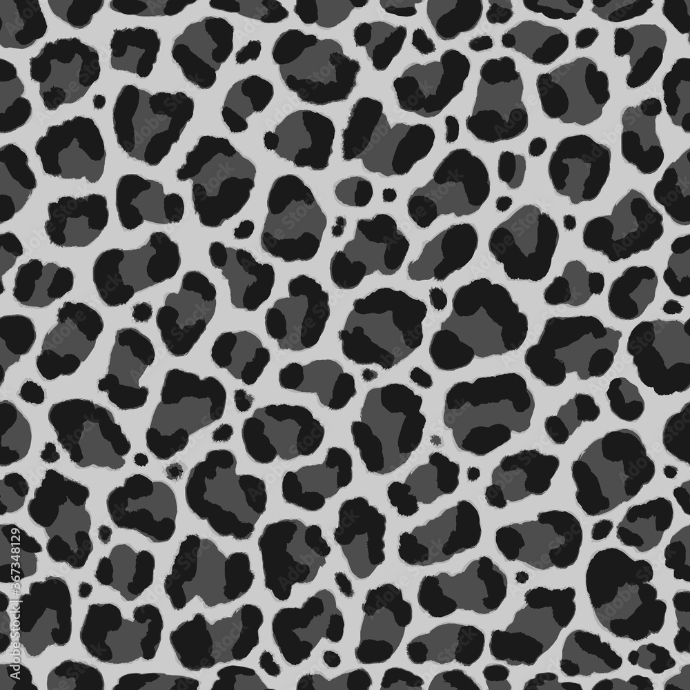 Seamless snowy leopard, ocelot or wild cat fur pattern print Seamless snowy leopard, ocelot or wild cat fur pattern print