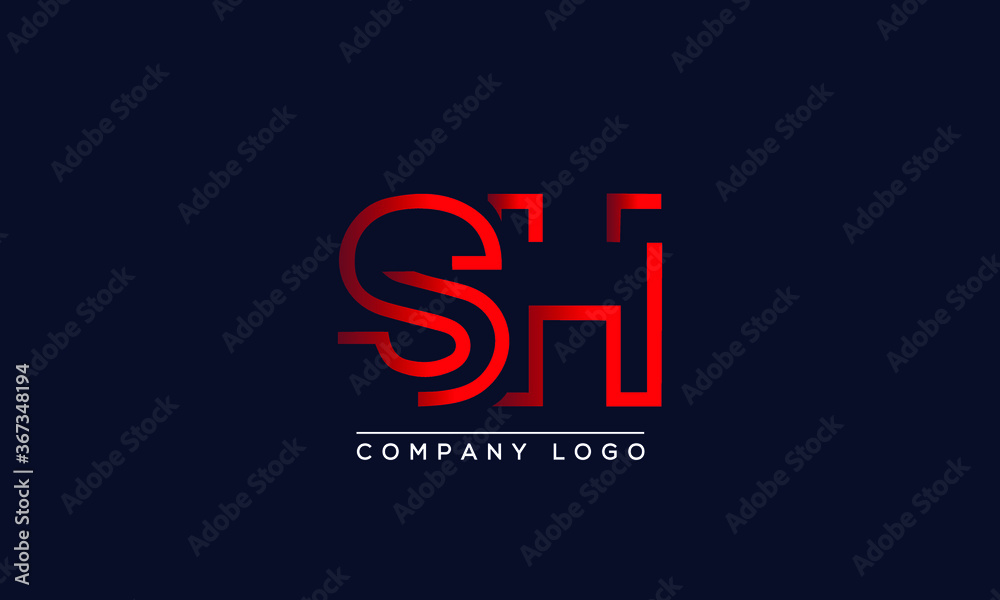 Creative letters SH or HS Logo Design Vector Template. Initial Letters SH Logo Design Creative letters SH or HS Logo Design Vector Template. Initial Letters SH Logo Design
