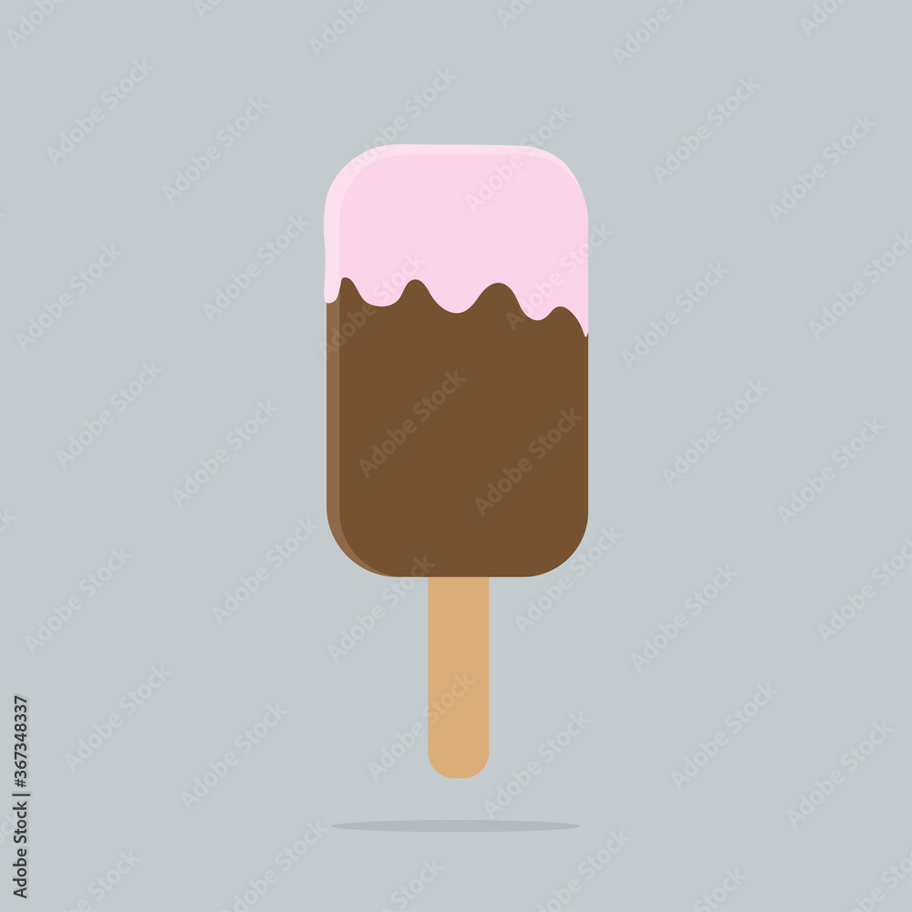 ice cream on a stick. ice cream with icing. ice cream icon in pastel color . summertime eps10 ice cream on a stick. ice cream with icing. ice cream icon in pastel color . summertime eps10