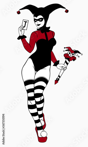 image of a beautiful joker girl