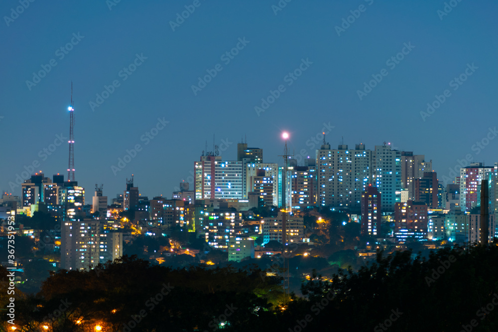 Dusk in São Paulo, the largest city in Brazil
