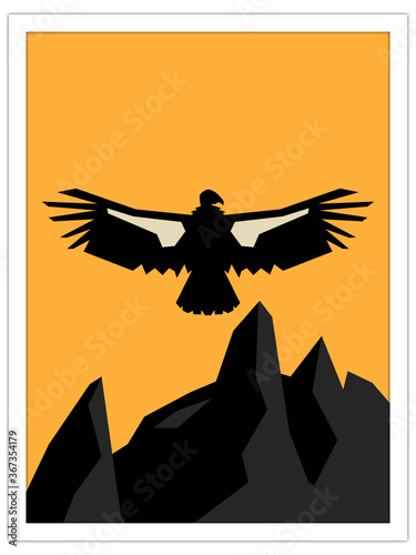 california condor | postcard template