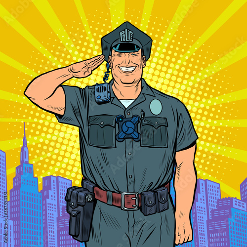 A good cop salutes. Police work