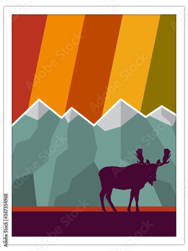 moose + mountains | postcard template