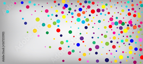 Rainbow Confetti Trendy Vector Background. 