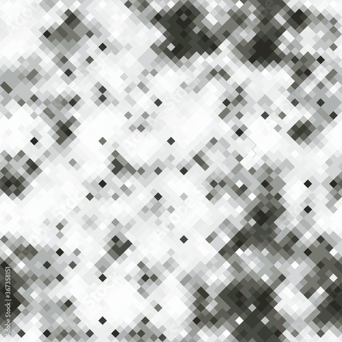 Seamless digital tundra pixel camo texture vector for army textile print