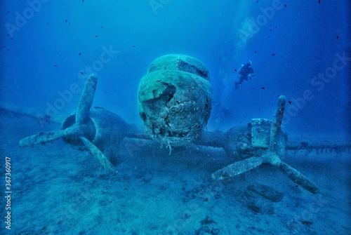 C47 Airplane Wreck, Kaş, Antalya, Turkey