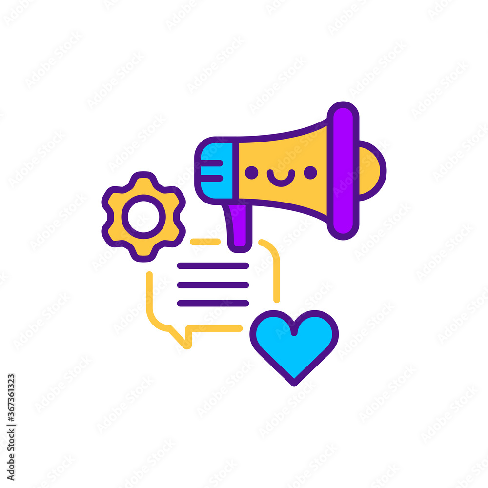 SMM tools line color icon. Promotion service. Sign for web page, mobile app, button, logo. Vector isolated element. Editable stroke. SMM tools line color icon. Promotion service. Sign for web page, mobile app, button, logo. Vector isolated element. Editable stroke.