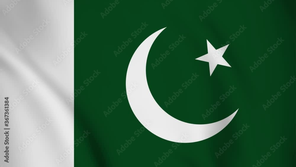 Video animation of the Pakistani waving flag. motion graphics Video animation of the Pakistani waving flag. motion graphics