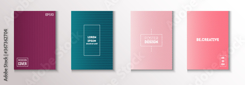 Folded Minimal Cover Vector Set. Cool Technology Wallpaper. Modern 