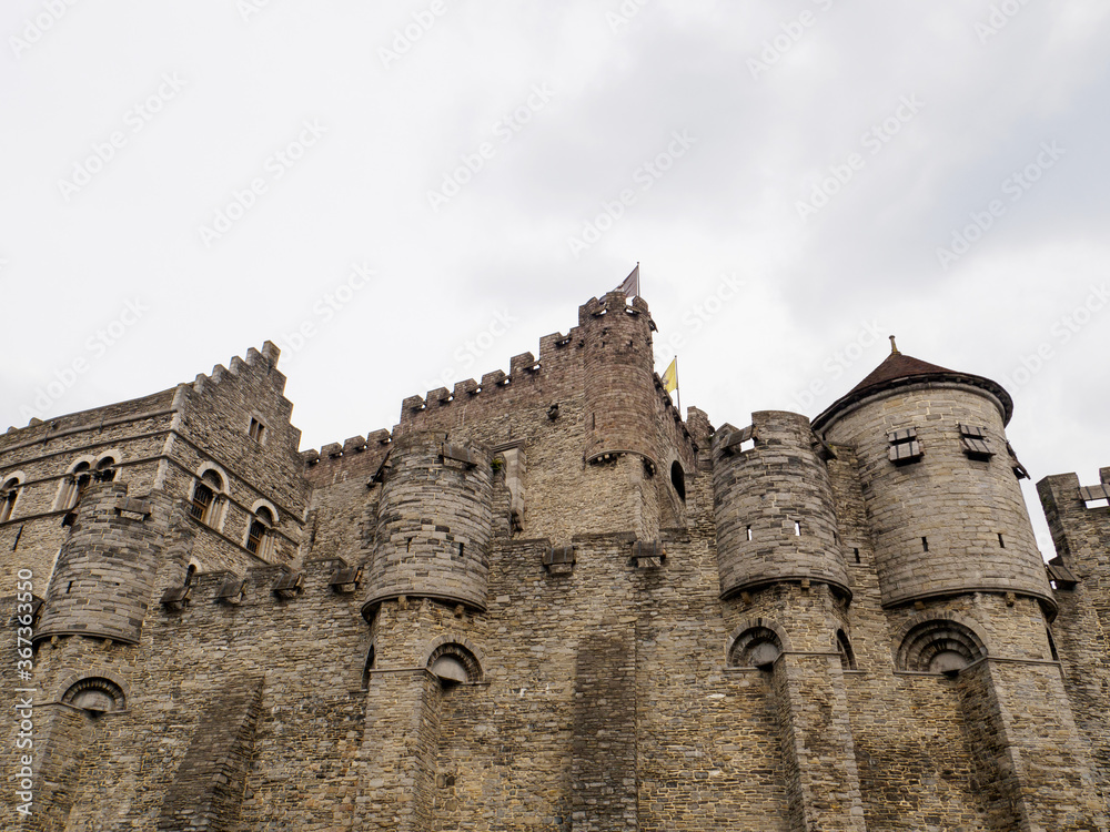 the castle of Gravensteen in Ghent Belgium