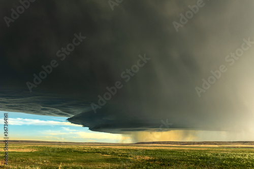 Tornadic Cell over Grassy Field