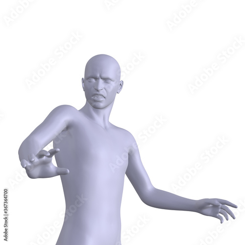 White 3d human model