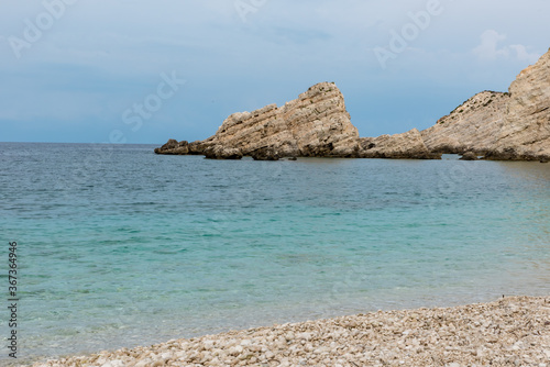 Jagged coast of the island of Kefalonia